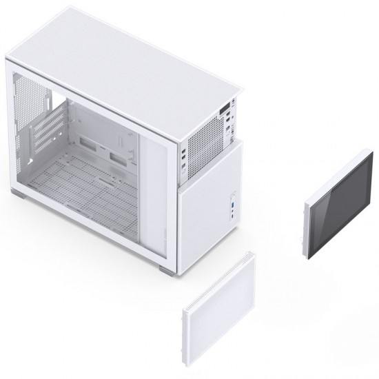 JONSBO D31 Mesh SC WHITE Micro-ATX Computer Case with HD-LCD